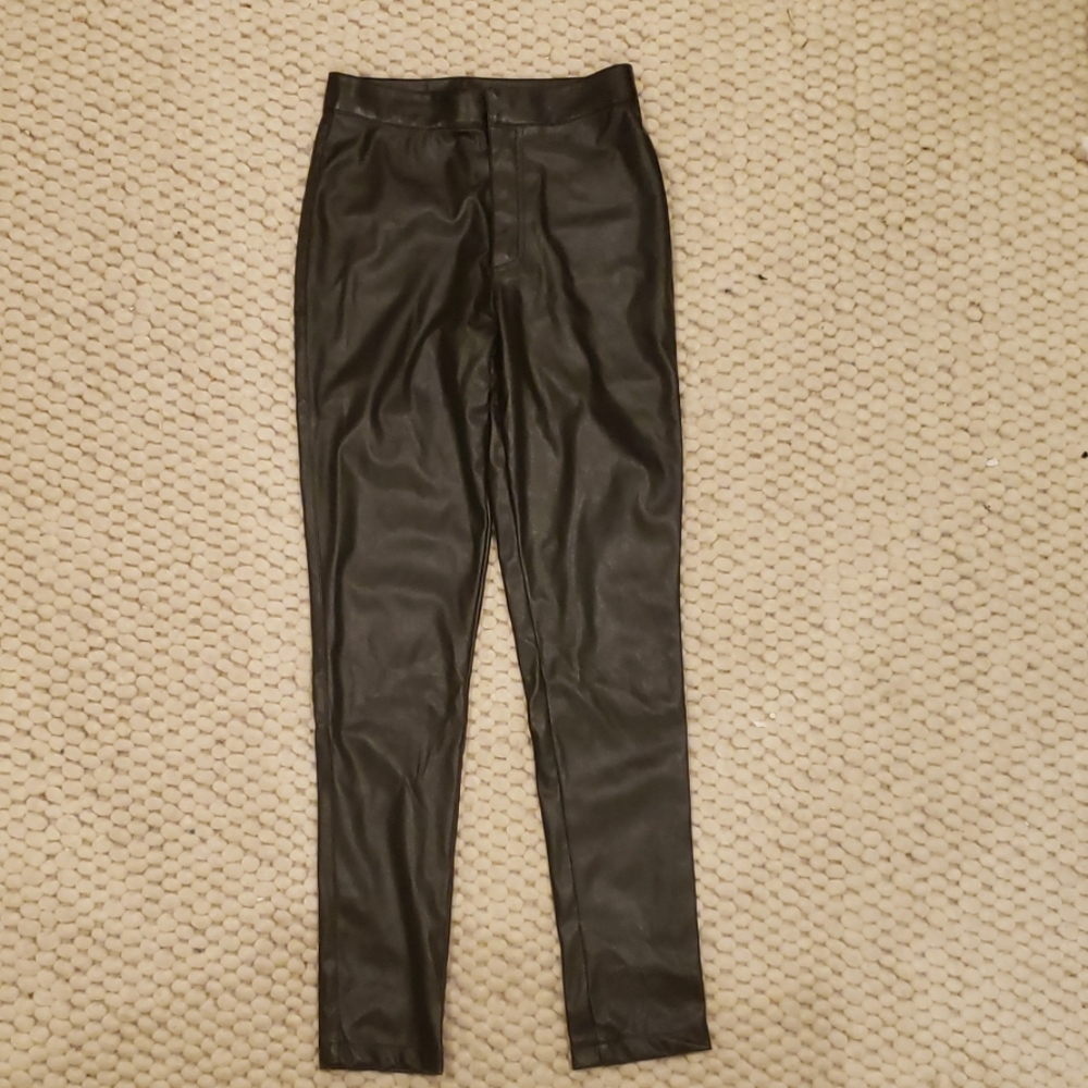 Faux leather pants